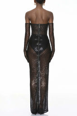Josie Black Maxi Dress with Bow Detail