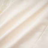 Juliette White Satin Mini Dress with Lace Panels