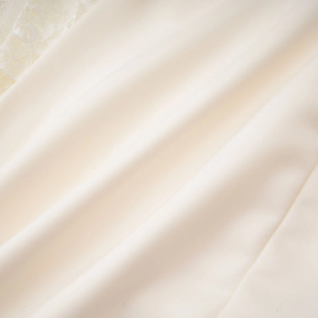 Juliette White Satin Mini Dress with Lace Panels