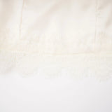 Juliette White Satin Mini Dress with Lace Panels