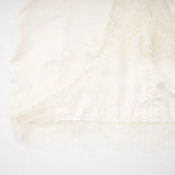 Juliette White Satin Mini Dress with Lace Panels