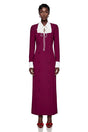 Juniper Purple Long Sleeve Color Block Maxi Dress