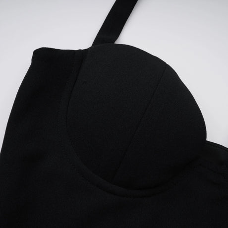 Kaelin Black Halterneck Cut Out  Maxi Dress