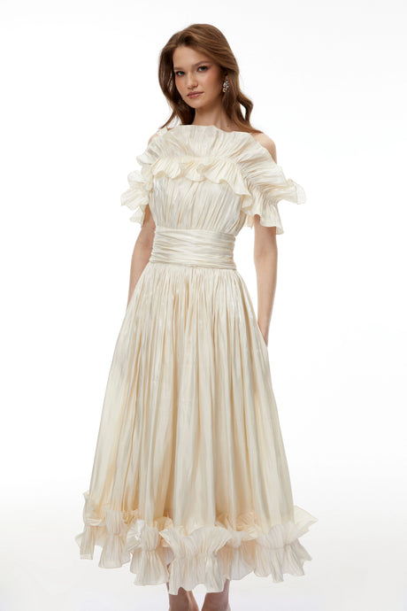 Cynthia Maxi Dress Champagne Glitter