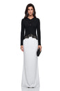 Kalliope Color Block Floral Lace Maxi Dress