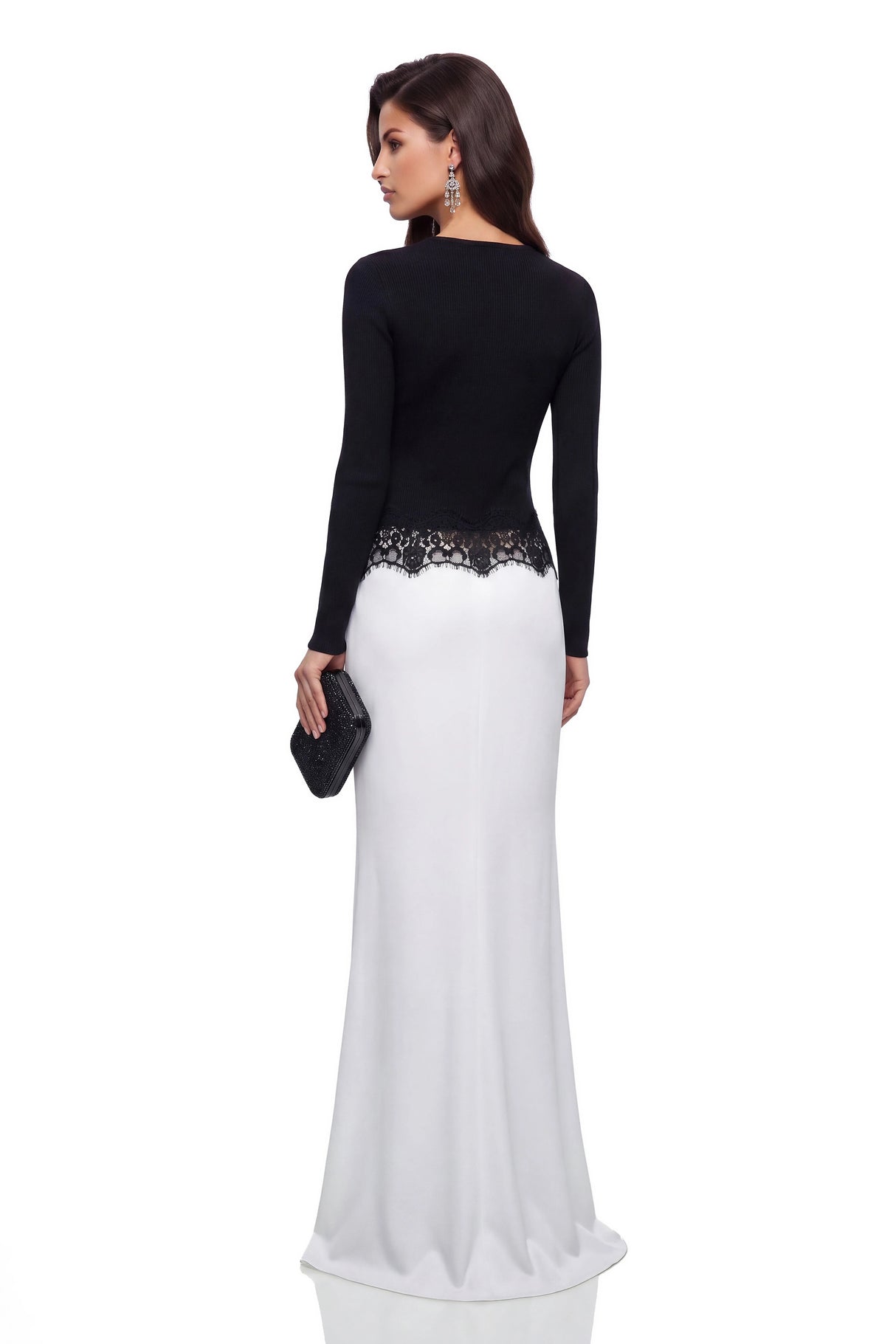 Kalliope Color Block Floral Lace Maxi Dress