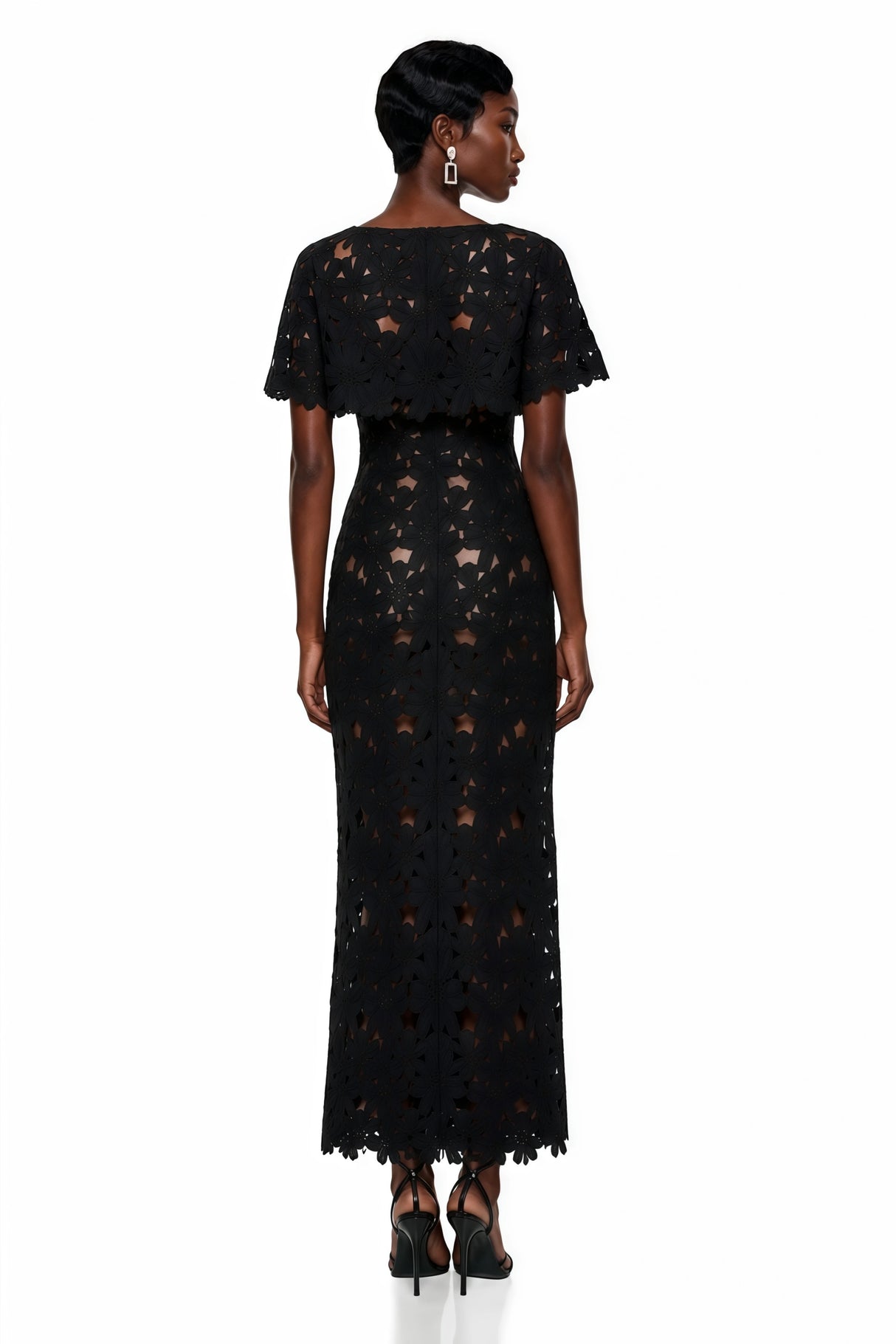Kamila Black Color Block Maxi Dress with CutOuts