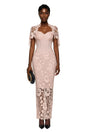 Kamila Pink Solid Color Maxi Dress with CutOuts