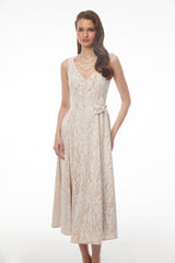 Kamila White Floral CutOut Midi Dress
