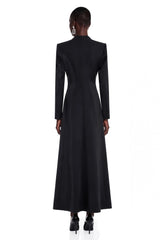 Karamea Black Rhinestone VNeck Maxi Dress