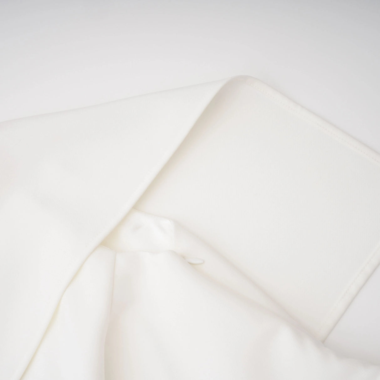 Kare White Asymmetrical Gathered Midi Dress