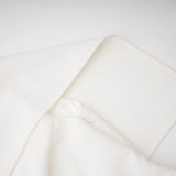 Kare White Asymmetrical Gathered Midi Dress