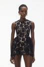 Katherine Black Sleeveless Floral Lace Mini Dress