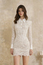 Katla White Floral Lace Bodycon Mini Dress