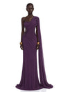 Katrin Purple One Shoulder Ruched Maxi Dress