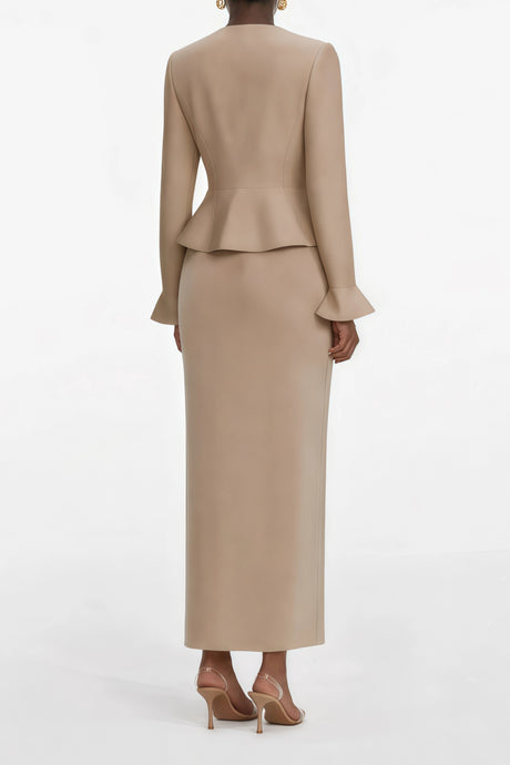 Raffaela Midi Dress Gold Crystal Embellished Knit