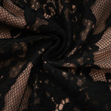 Kenza Black Cut Out Floral Lace Maxi Dress