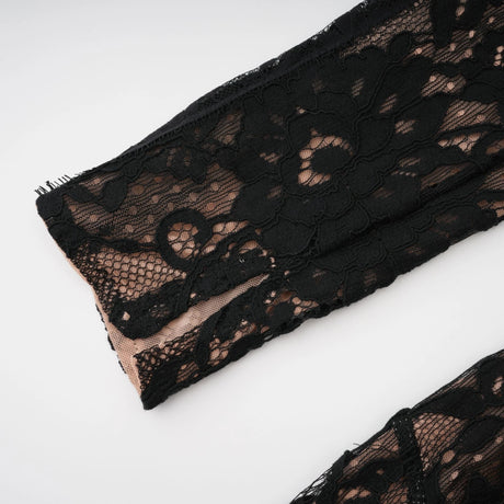 Giacomina Maxi Dress Black Cut Out Floral Lace