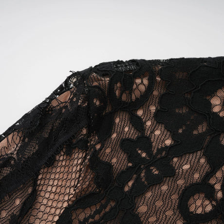 Giacomina Maxi Dress Black Cut Out Floral Lace