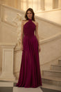 Kerstin Purple Ruched Maxi Dress