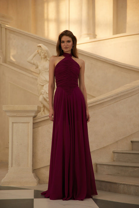 Shiloh Maxi Dress Purple Ruched