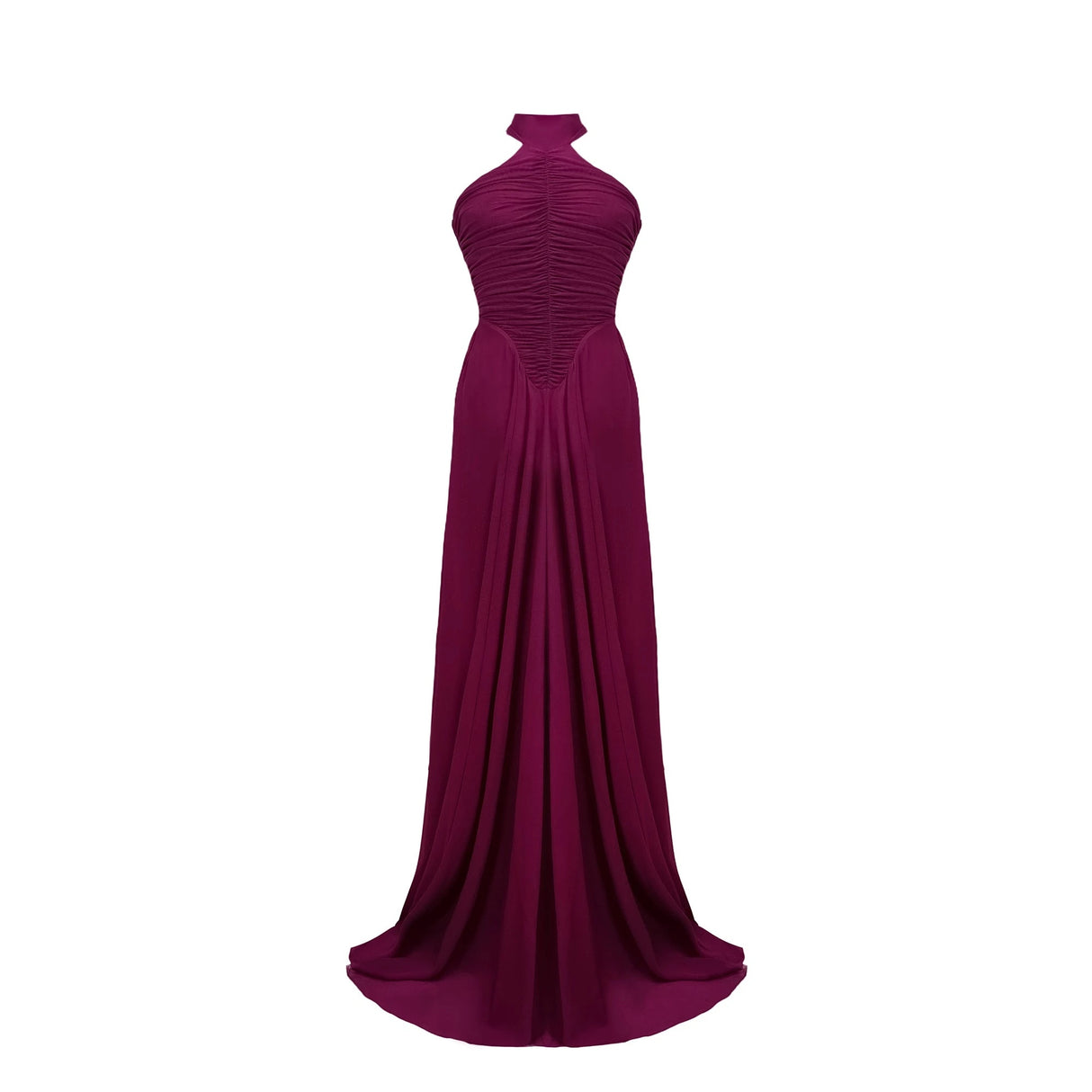 Kerstin Purple Ruched Maxi Dress