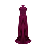 Kerstin Purple Ruched Maxi Dress