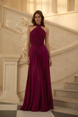 Kerstin Purple Ruched Maxi Dress