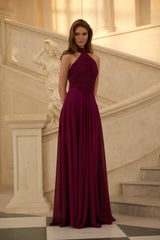 Kerstin Purple Ruched Maxi Dress