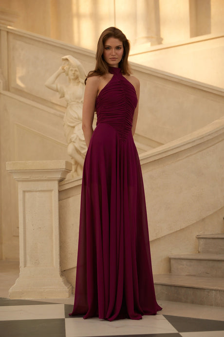 Shiloh Maxi Dress Purple Ruched