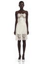 Klara Cream Mini Dress with Lace Panels
