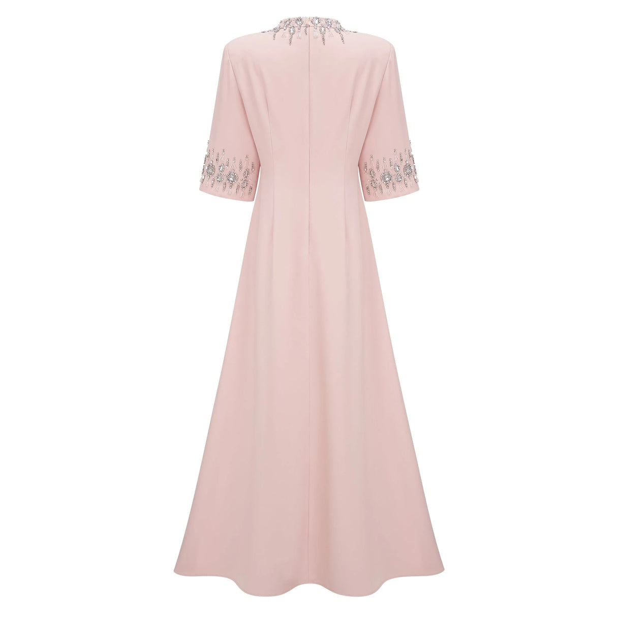 Klaudia Pink Embellished Corset Maxi Dress