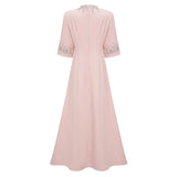 Klaudia Pink Embellished Corset Maxi Dress