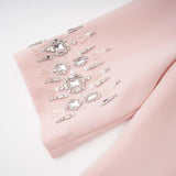 Klaudia Pink Embellished Corset Maxi Dress