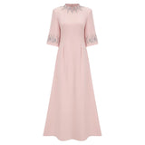 Klaudia Pink Embellished Corset Maxi Dress