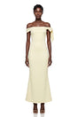 Kore Yellow Off Shoulder Maxi Dress with Bow