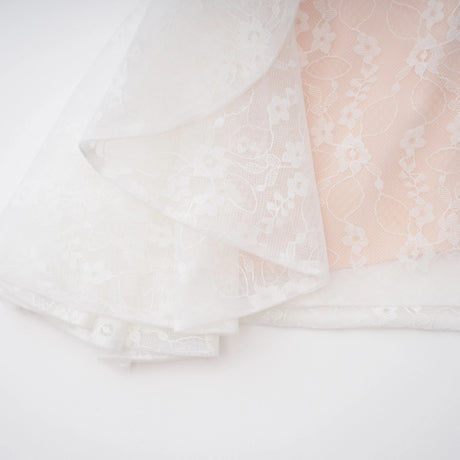 Krasava White Floral Lace Ruched Mini Dress
