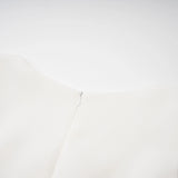 Kristveig White Cape Design Structured Mini Dress