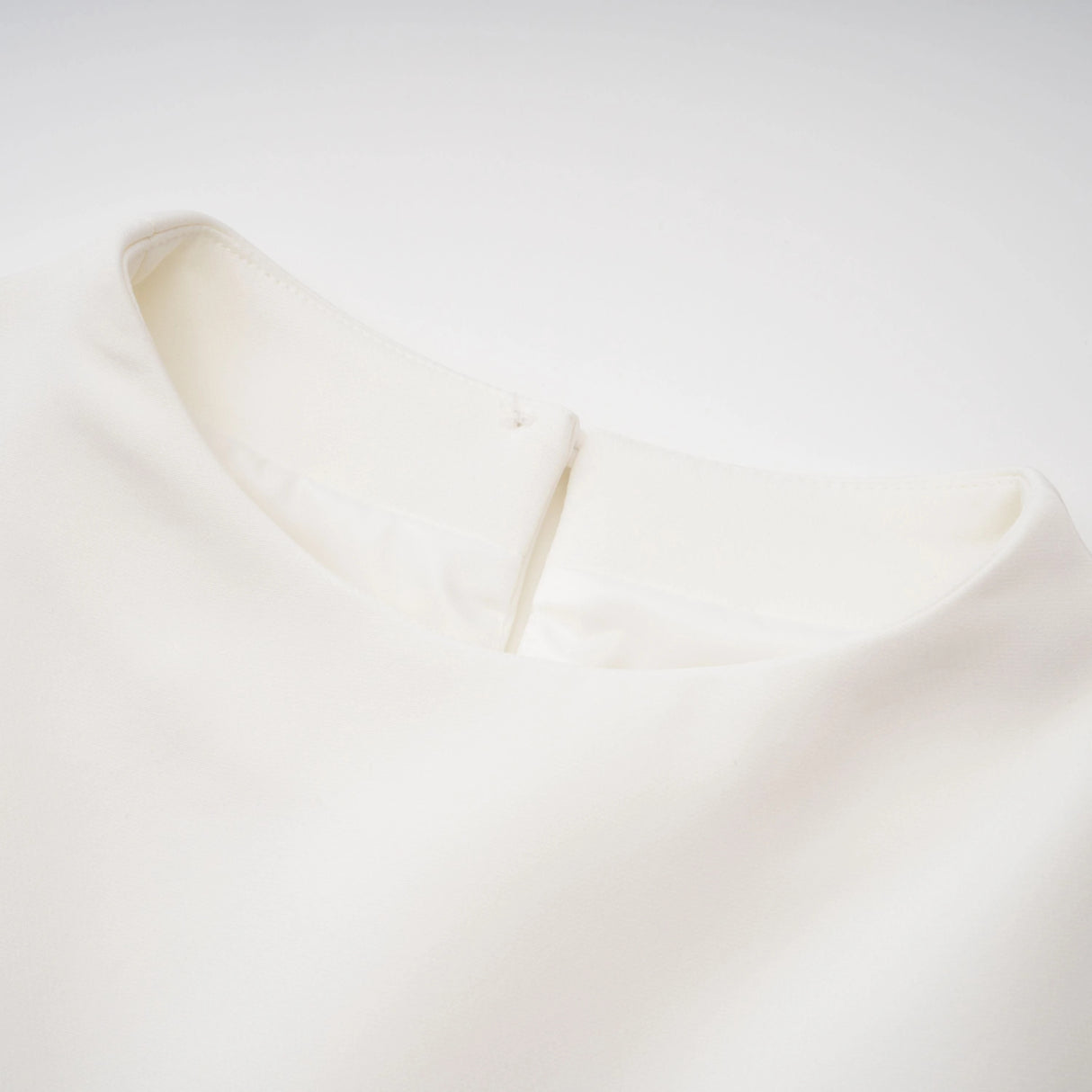Kristveig White Cape Design Structured Mini Dress