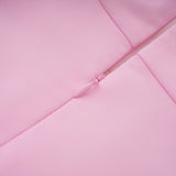Laetitia Pink Pleated Train Ruched Maxi Dress