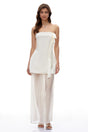 Lark White Off Shoulder SemiSheer Maxi Dress with Bow
