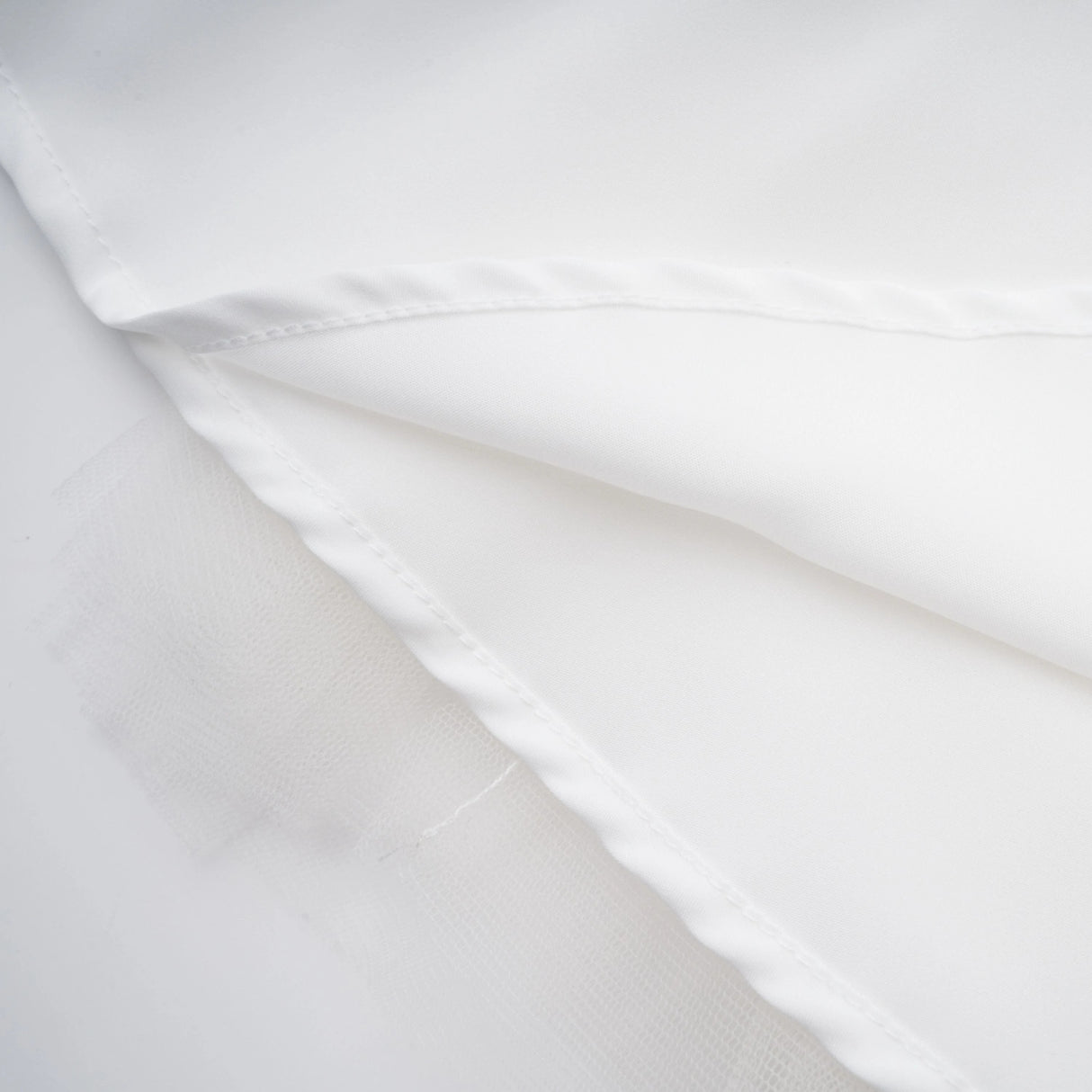 Lark White Tulle Panel Knit Midi Dress