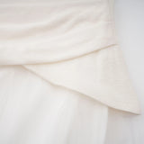 Lark White Tulle Panel Knit Midi Dress