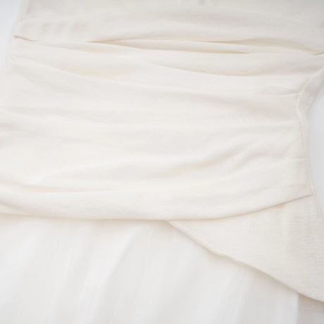 Martina Midi Dress White Tulle Panel Knit