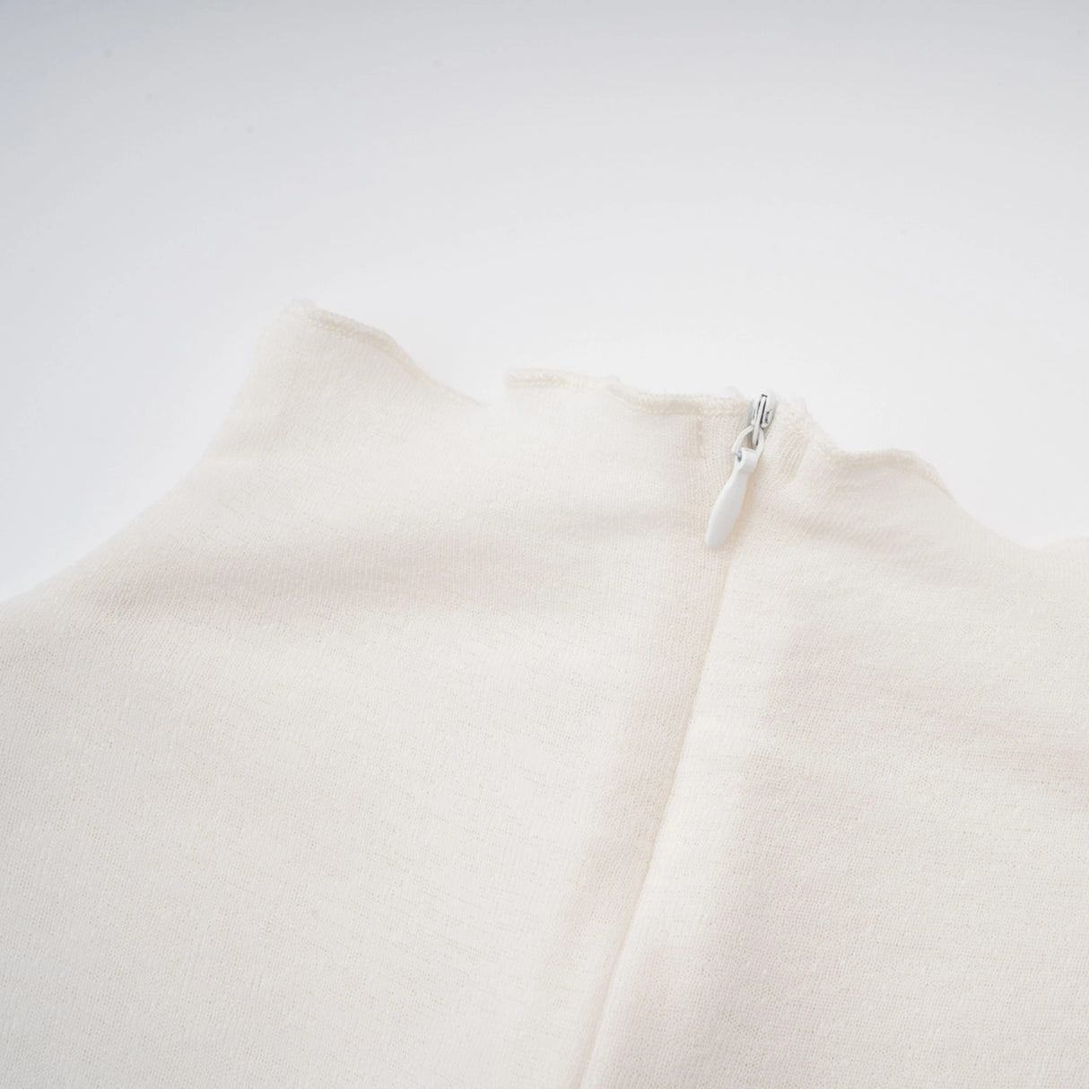 Lark White Tulle Panel Knit Midi Dress