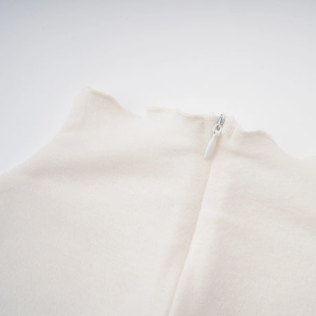 Martina Midi Dress White Tulle Panel Knit
