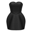 Laure Black Heart Offshoulder Mini Dress