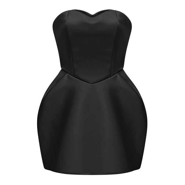 Laure Black Heart Offshoulder Mini Dress