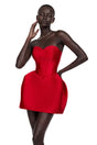 Laure Red Heart Offshoulder Mini Dress