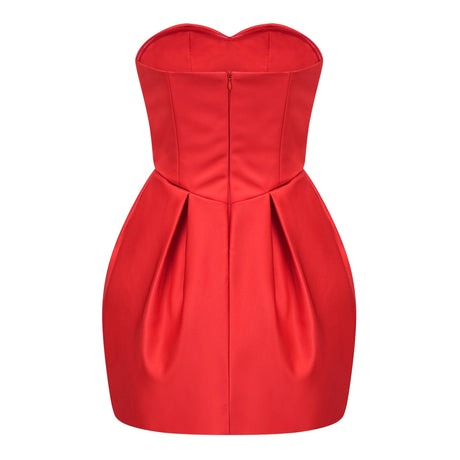 Roberta Mini Dress Red Heart Off-shoulder